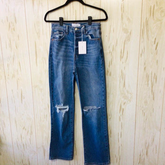 Cello Denim - NEW Cello Super High Rise Dad Jeans Distressed/Destroyed 5